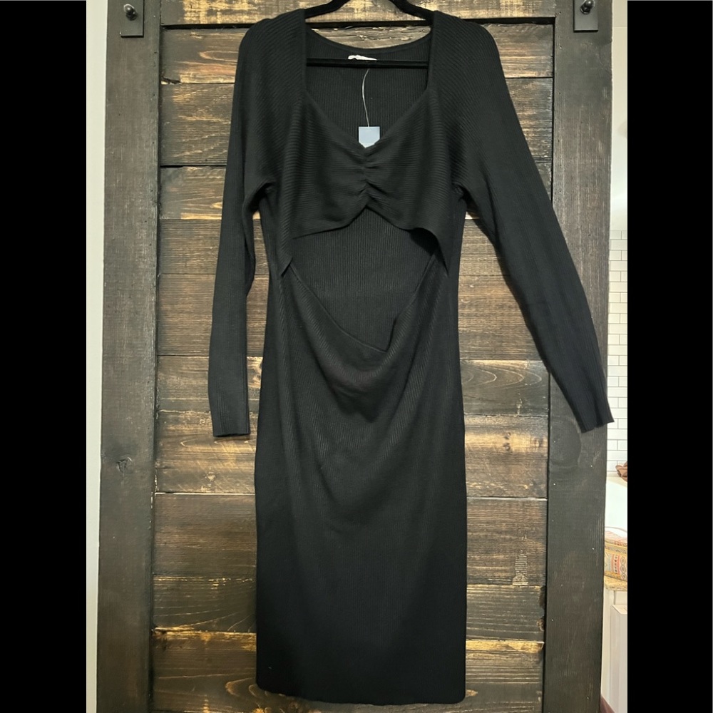 • Abercrombie • Black Ribbed Dress •